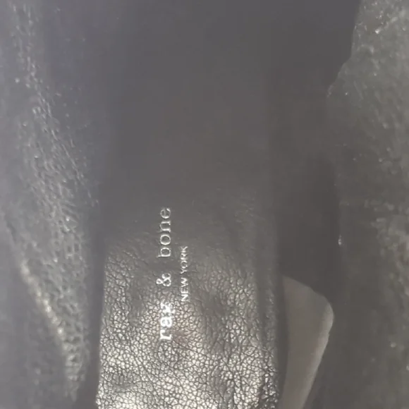 rag & bone Beha Boots in Black Leather & Suede Heeled Sz 7 - Picture 5 of 12